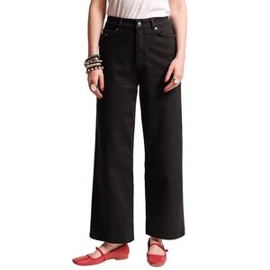 Frances Valentine Ace Stretch Denim Straight Wide Leg Jeans Size 8 XO Pocket